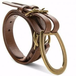 Lauren Ralph Lauren Vachetta Tri-Strap Belt